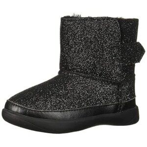 UGG Kids Black Glitter Classic Short Boot